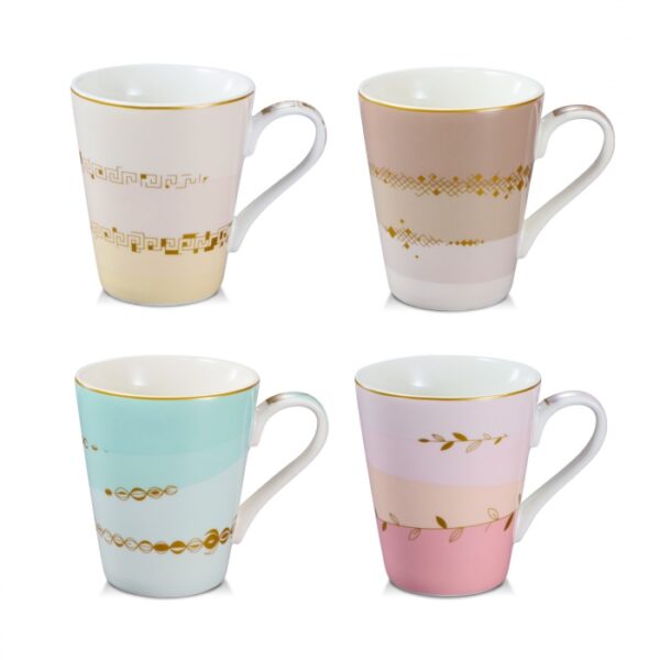 Häferl 4er 300ml MyCoffee Romance Pastell
