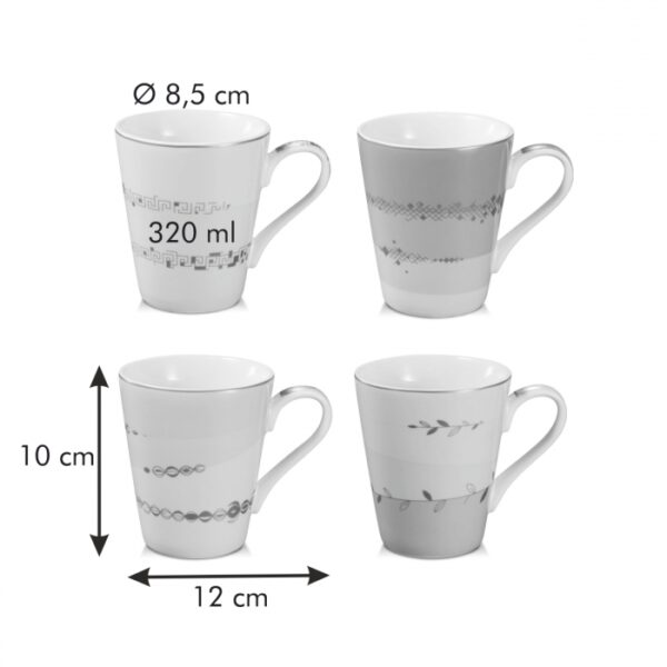 Häferl 4er 300ml MyCoffee Romance Pastell
