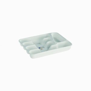 Besteckkasten 5-Fächer geschlossen 33,5x26,5x4,5 cm Weiß